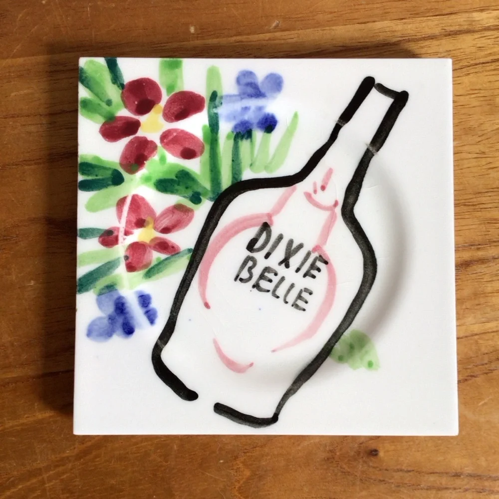 Vintage Dixie Belle Ceramic Coaster Set